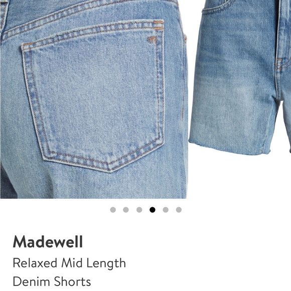 Madewell Relaxed Mid-Length Denim Shorts, Kelton Wash size 29 NWT - Picture 4 of 5